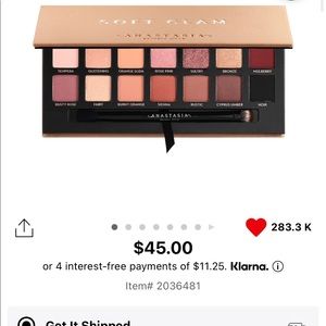 anastasia soft glam palette - GENTLY USED